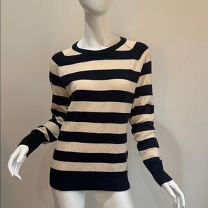 French Connection Nautical Coastal Stripe Crew Neck Long Sleeve Sweater XL